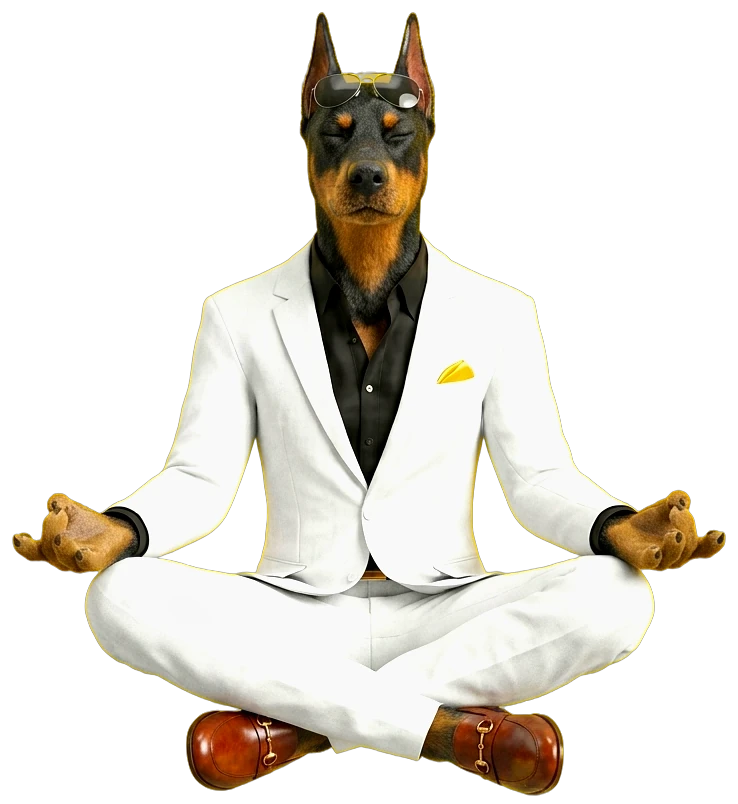 Frank meditating in full lotus position