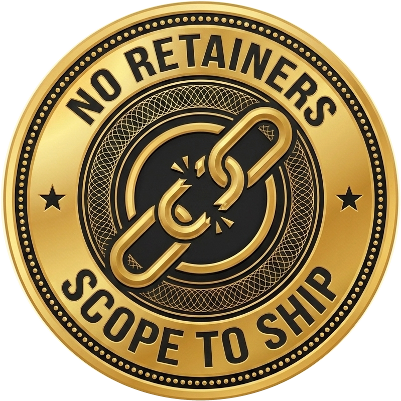 No retainers, no roadmap theatre seal